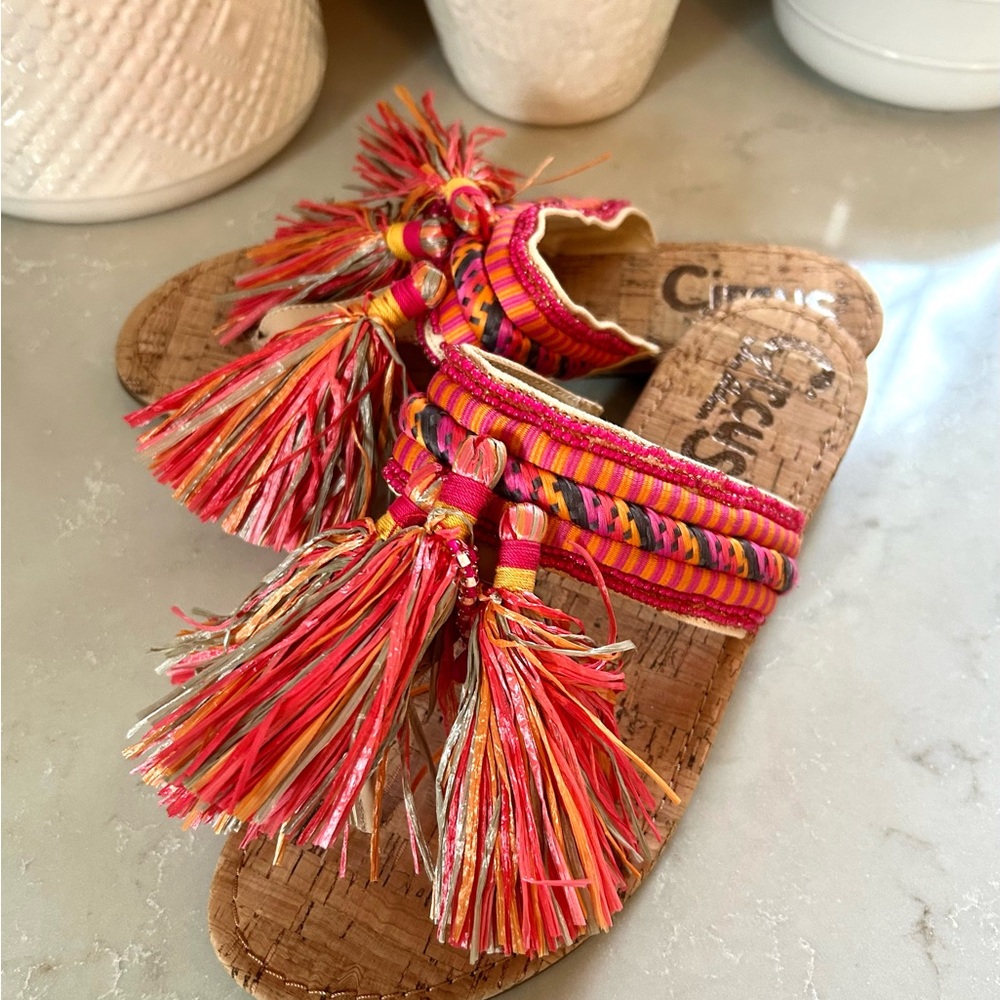 Colorful Kids Sandals with Tassels